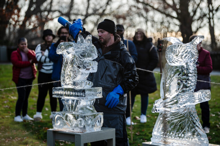 Wave hill Ice Carving Demonstration credit Karsten Moran